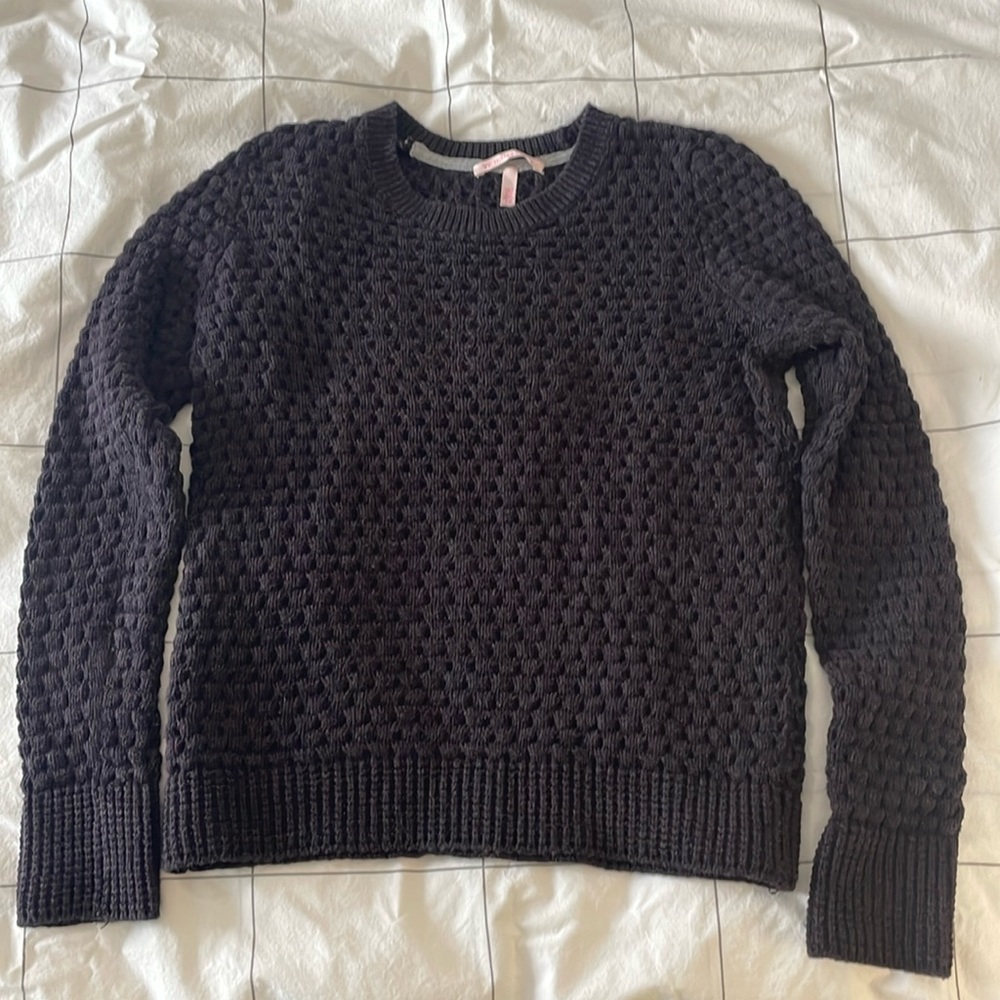 Victoria’s Secret Dark Purple and Charcoal Gray Knit Sweater sz S